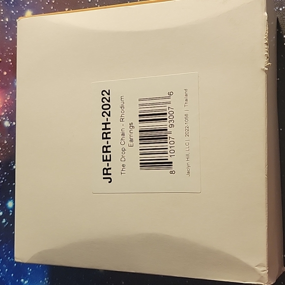 THE DROP CHAIN earrings - RHODIUM JACLYN ROXANNE DISCONTINUED - Picture 5 of 7